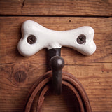 Bone Wall Hook, Antique White Cast Iron for Leashes or Keys, 4.1" GB78110 shot 3