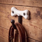 Bone Wall Hook, Antique White Cast Iron for Leashes or Keys, 4.1" GB78110 shot 4