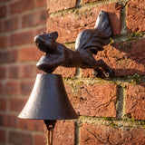 Squirrel Doorbell, Antique Gold Cast Iron, Porch Bell, 9" GB78111 shot 1