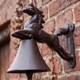 Horse Doorbell, Antique Brown Cast Iron, Porch Bell, 8" GB78112 shot 2