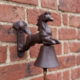 Horse Doorbell, Antique Brown Cast Iron, Porch Bell, 8" GB78112 shot 4