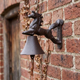 Horse Doorbell, Antique Brown Cast Iron, Porch Bell, 8" GB78112 shot 1