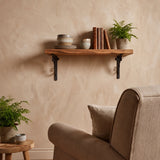Feather Shelf Bracket, Black Cast Iron, Wall Mount, 10.2" GB78114 shot 3