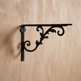 Feather Shelf Bracket, Black Cast Iron, Wall Mount, 10.2" GB78114 shot 5