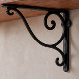 Scroll Shelf Bracket, Black Cast Iron, Wall Mount, 9.3" GB78116 shot 2