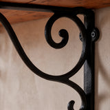Scroll Shelf Bracket, Black Cast Iron, Wall Mount, 9.3" GB78116 shot 3