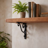 Scroll Shelf Bracket, Black Cast Iron, Wall Mount, 9.3" GB78116 shot 4