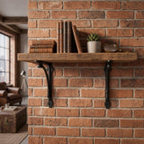 Minimal Shelf Bracket, Black Cast Iron, Wall Mount, 9.8" GB78118 shot 3