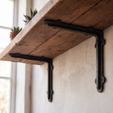 Minimal Shelf Bracket, Black Cast Iron, Wall Mount, 7.3" GB78124 shot 2