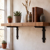 Minimal Shelf Bracket, Black Cast Iron, Wall Mount, 7.3" GB78124 shot 4