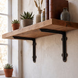 Minimal Shelf Bracket, Black Cast Iron, Wall Mount, 7.3" GB78124 shot 1