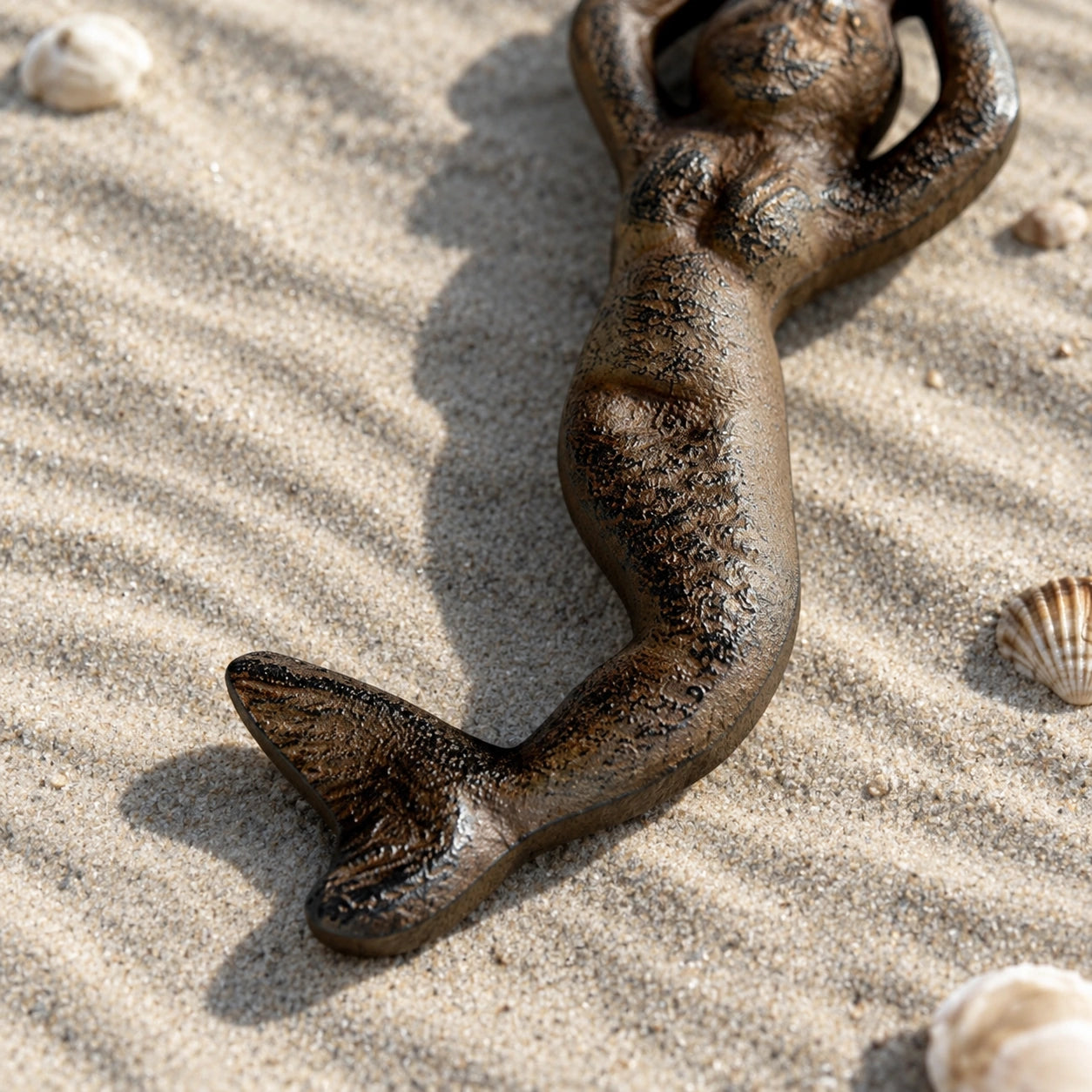 Mermaid Bottle Opener, Cast Iron Nautical Beach Bar Tool, 6.3" 56441 shot 3
