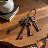 Antique Key Set with Ring, Cast Iron Set of 3 Shelf Display, 8" 56451 shot 1