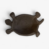 Rustic Cast Iron Turtle Garden Statue, Whimsical Outdoor Decor