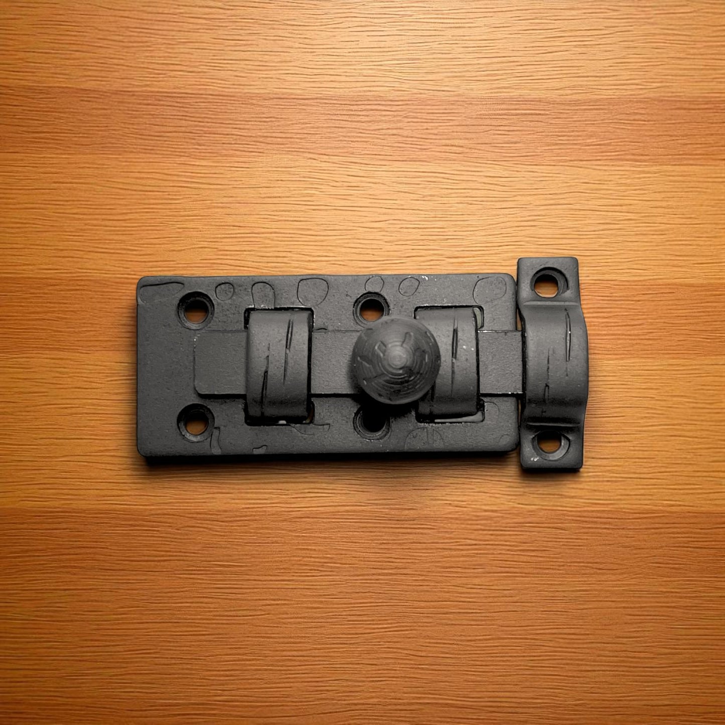 Rustic Iron Slide Bolt Latch, Vintage Door Hardware Lock