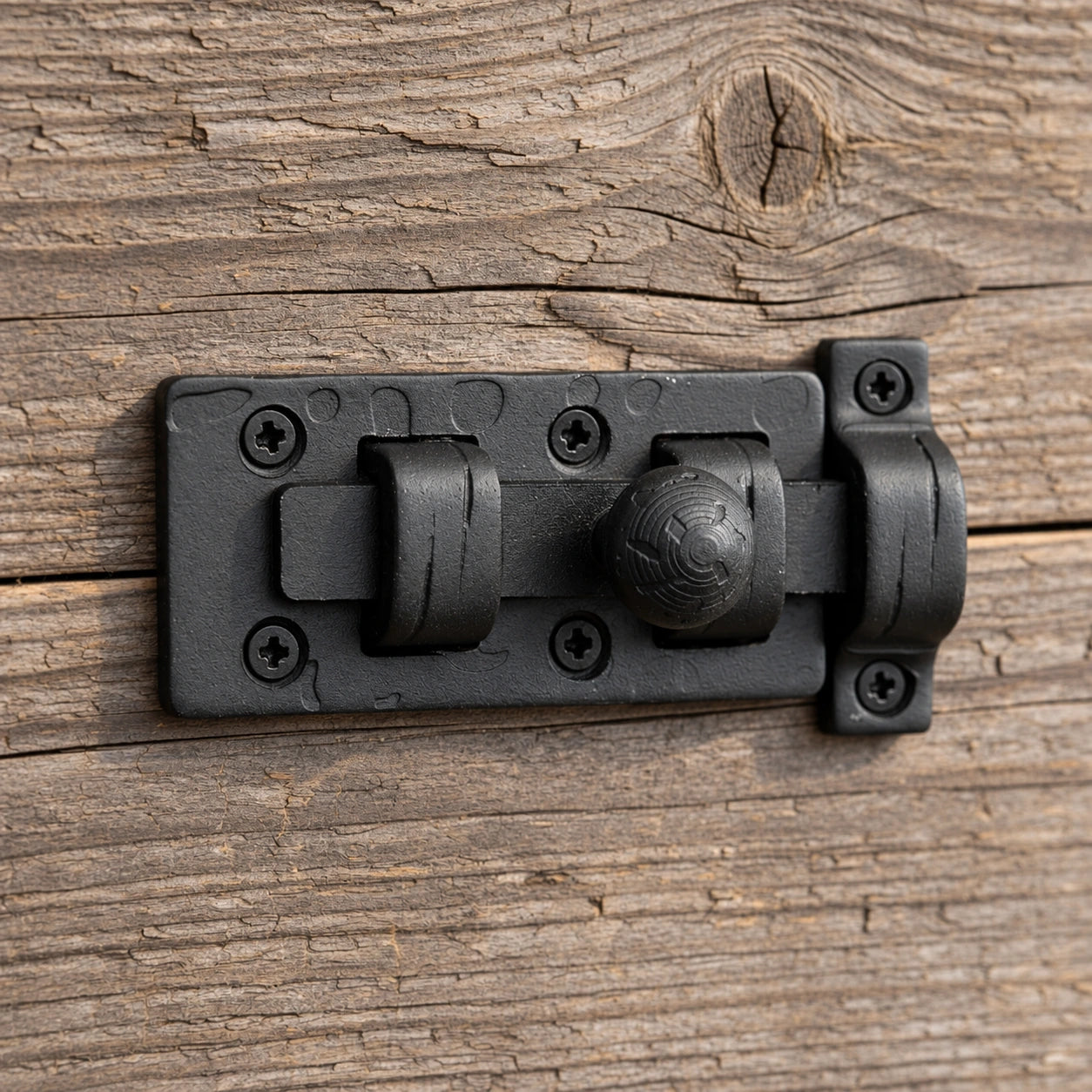 Slide Bolt Latch, Iron, Vintage Door and Cabinet Hardware, 3.3" 56519 shot 3