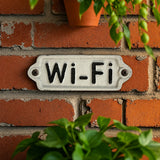 Wi-Fi Enamel Metal Wall Plaque, Vintage Cafe and Office, 5.3" 56667 shot 1