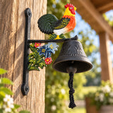 Rooster Doorbell, Cast Iron Farmhouse Porch Bell, 7.5" 56681 shot 5