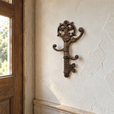 Skeleton Key Hook Rack, Cast Iron, 3 Hooks for Coats, Keys or Jewelry, 9" 56682 shot 5