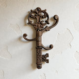 Skeleton Key Hook Rack, Cast Iron, 3 Hooks for Coats, Keys or Jewelry, 9" 56682 shot 1