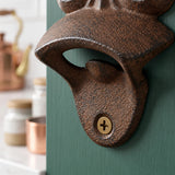 Fleur-de-Lis Bottle Opener, Wall Mounted Cast Iron Bar Tool, 5.5" 58003 shot 3