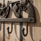 Cowboy 3-Hook Wall Rack, Cast Iron for Coats, Hats or Bags, 8.3" 58007 shot 3