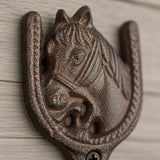 Horseshoe Double Wall Hook, Vintage Cast Iron for Coats, Keys or Towels, 5.5" 58010 shot 2
