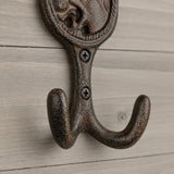 Horseshoe Double Wall Hook, Vintage Cast Iron for Coats, Keys or Towels, 5.5" 58010 shot 3