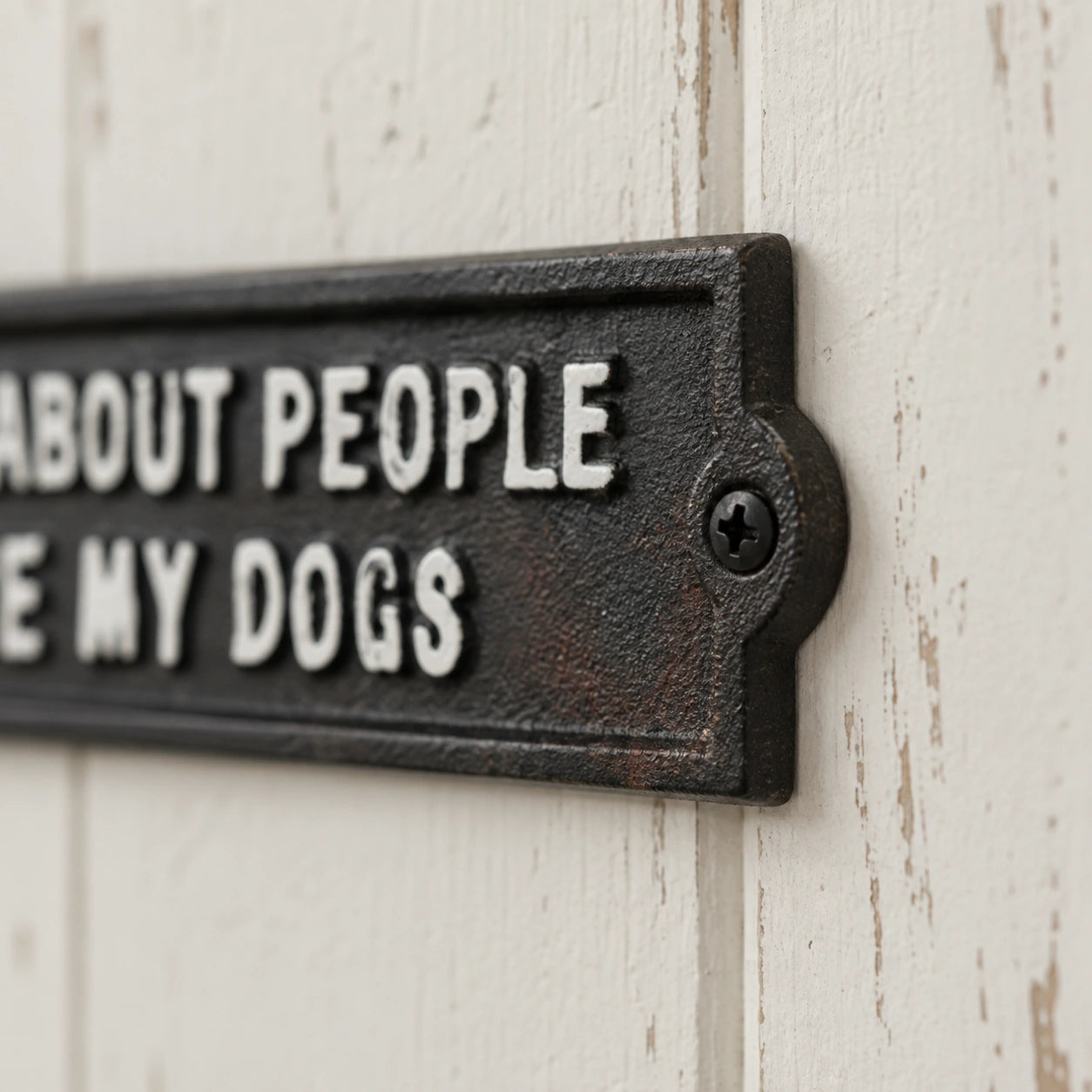 "The More I Learn About People" Cast Iron Dog Lover Wall Plaque, 12" 58016 shot 3