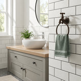 Faucet Towel Holder, Industrial Cast Iron Bath Accessory, 7.1" 58022 shot 5