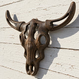 Bull Skull Wall Plaque, Cast Iron Western Ranch Wall Decor, 11" 58023 shot 3