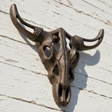 Bull Skull Wall Plaque, Cast Iron Western Ranch Wall Decor, 11" 58023 shot 4