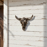 Bull Skull Wall Plaque, Cast Iron Western Ranch Wall Decor, 11" 58023 shot 5