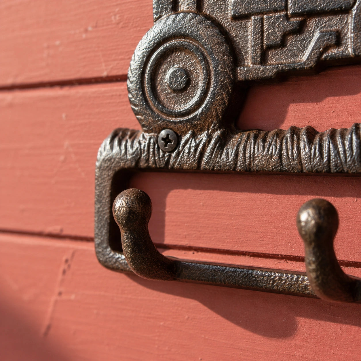 Tractor 4-Hook Wall Rack, Cast Iron for Coats, Hats or Scarves, 9.4" 58032 shot 4