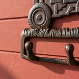 Tractor 4-Hook Wall Rack, Cast Iron for Coats, Hats or Scarves, 9.4" 58032 shot 4