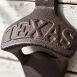 Texas Wall Mount Bottle Opener, Cast Iron Lone Star Bar Tool, 3.1" 58052 shot 2