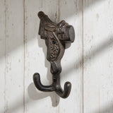 Horse Saddle Wall Hook, Cast Iron Western Ranch for Coats or Hats, 5.3" 58057 shot 2