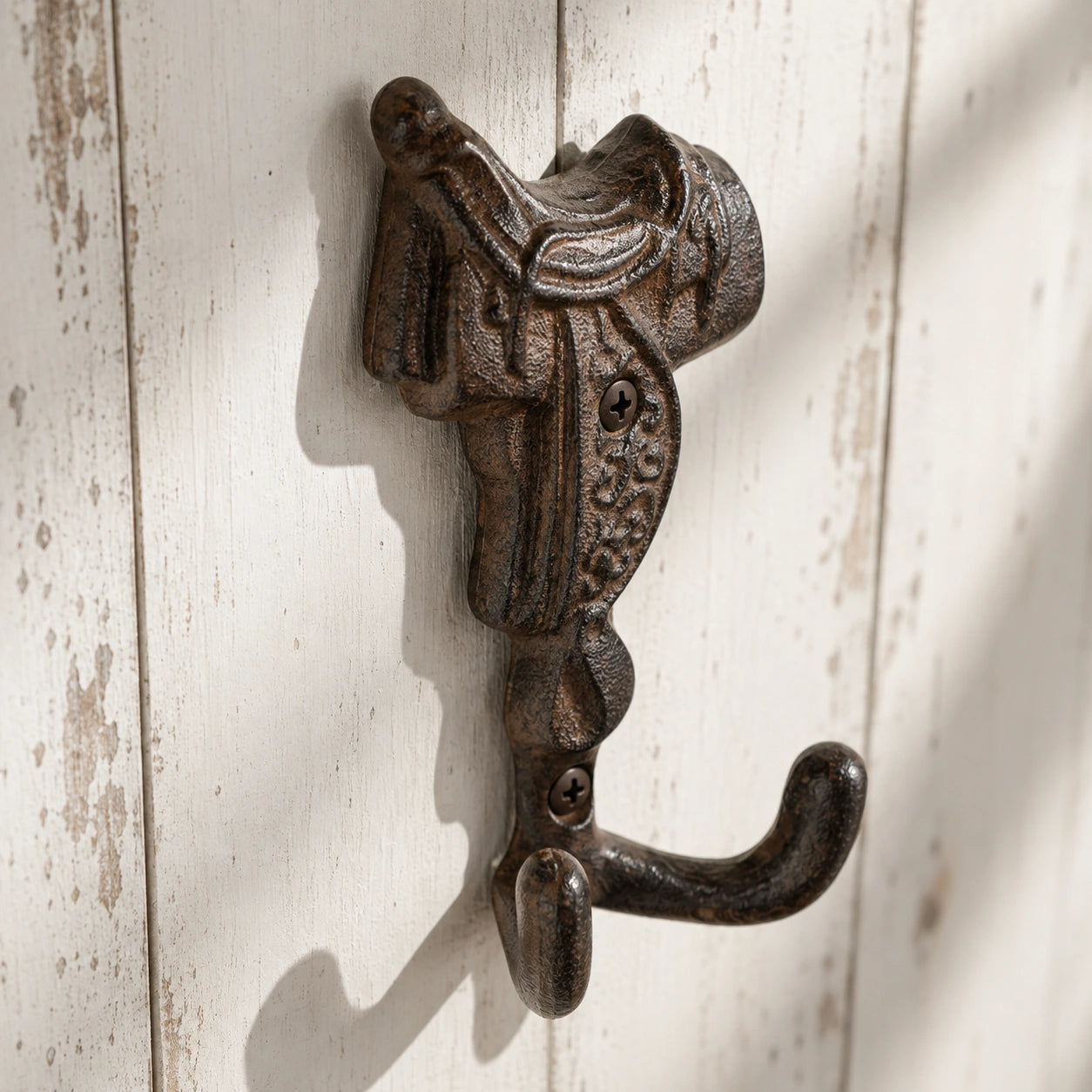 Horse Saddle Wall Hook, Cast Iron Western Ranch for Coats or Hats, 5.3" 58057 shot 3