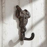 Horse Saddle Wall Hook, Cast Iron Western Ranch for Coats or Hats, 5.3" 58057 shot 1