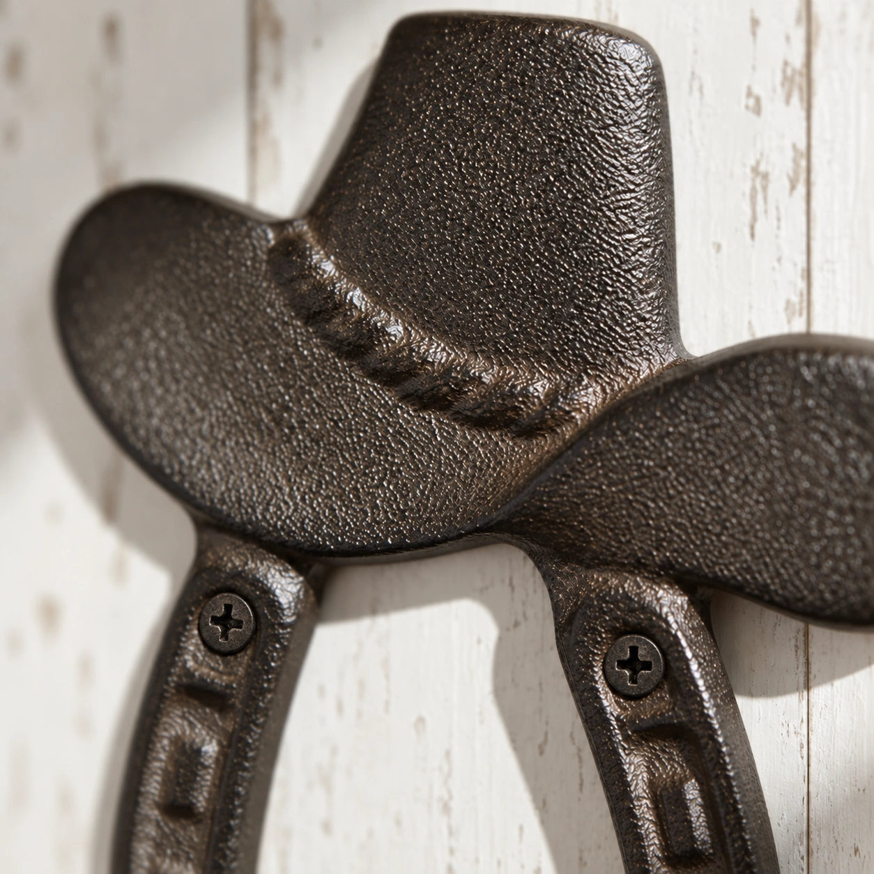 Cowboy Hat Wall Hook, Western Cast Iron for Hats or Coats, 5.3" 58061 shot 2