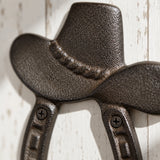 Cowboy Hat Wall Hook, Western Cast Iron for Hats or Coats, 5.3" 58061 shot 2