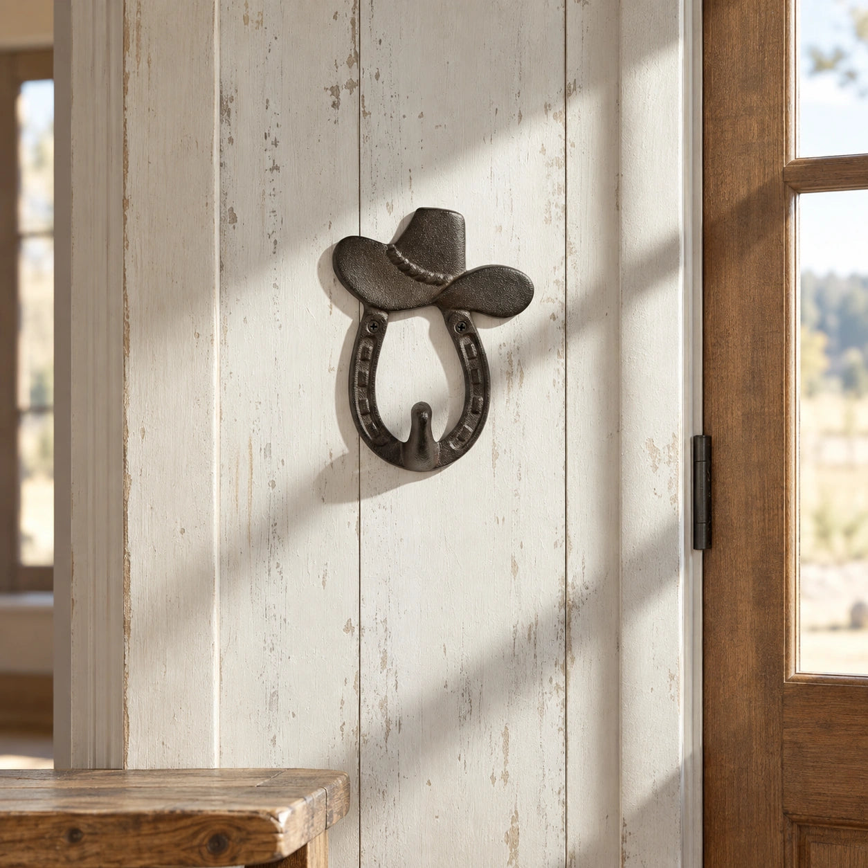 Cowboy Hat Wall Hook, Western Cast Iron for Hats or Coats, 5.3" 58061 shot 5