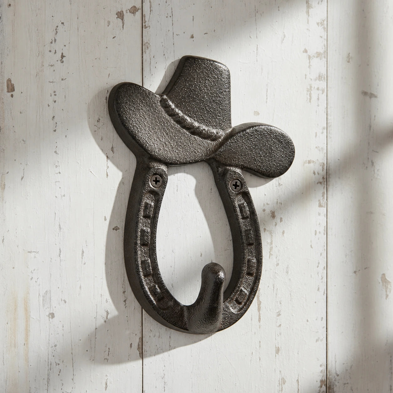 Cowboy Hat Wall Hook, Western Cast Iron for Hats or Coats, 5.3" 58061 shot 1