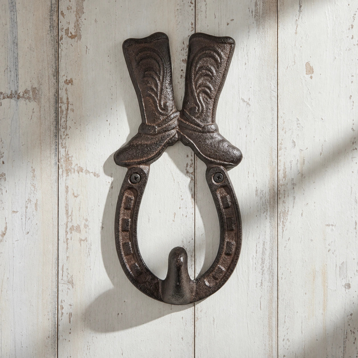 Cowboy Boot Wall Hook, Western Cast Iron for Coats or Keys, 6.1" 58062 shot 1