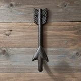 Arrowhead Wall Hook, Cast Iron for Jackets, Keys or Leashes, 6.1" 58063 shot 3
