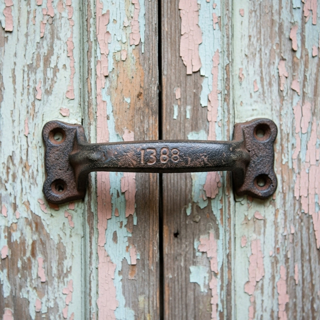 Antique Cast Iron Door Handle, Rustic Barn, Drawer, Gate, Shed & Cabinet Pull