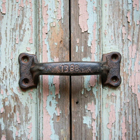 Antique Cast Iron Door Handle, Rustic Barn, Drawer, Gate, Shed & Cabinet Pull