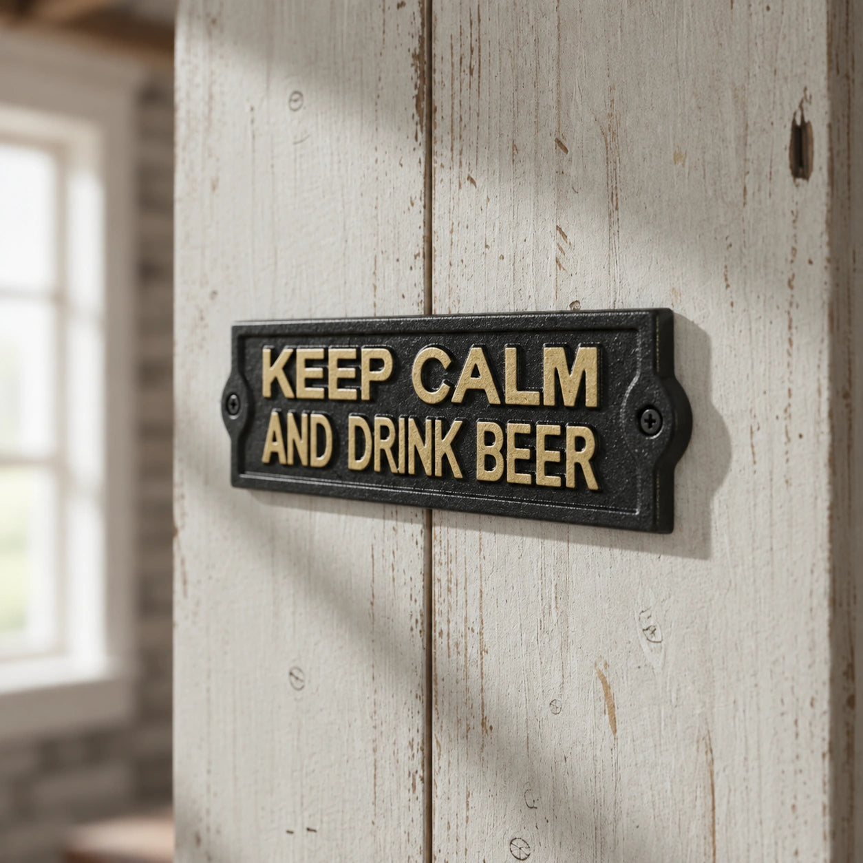 Keep Calm and Drink Beer Cast Iron Wall Plaque, Bar Decor, 8.1" 58067 shot 3