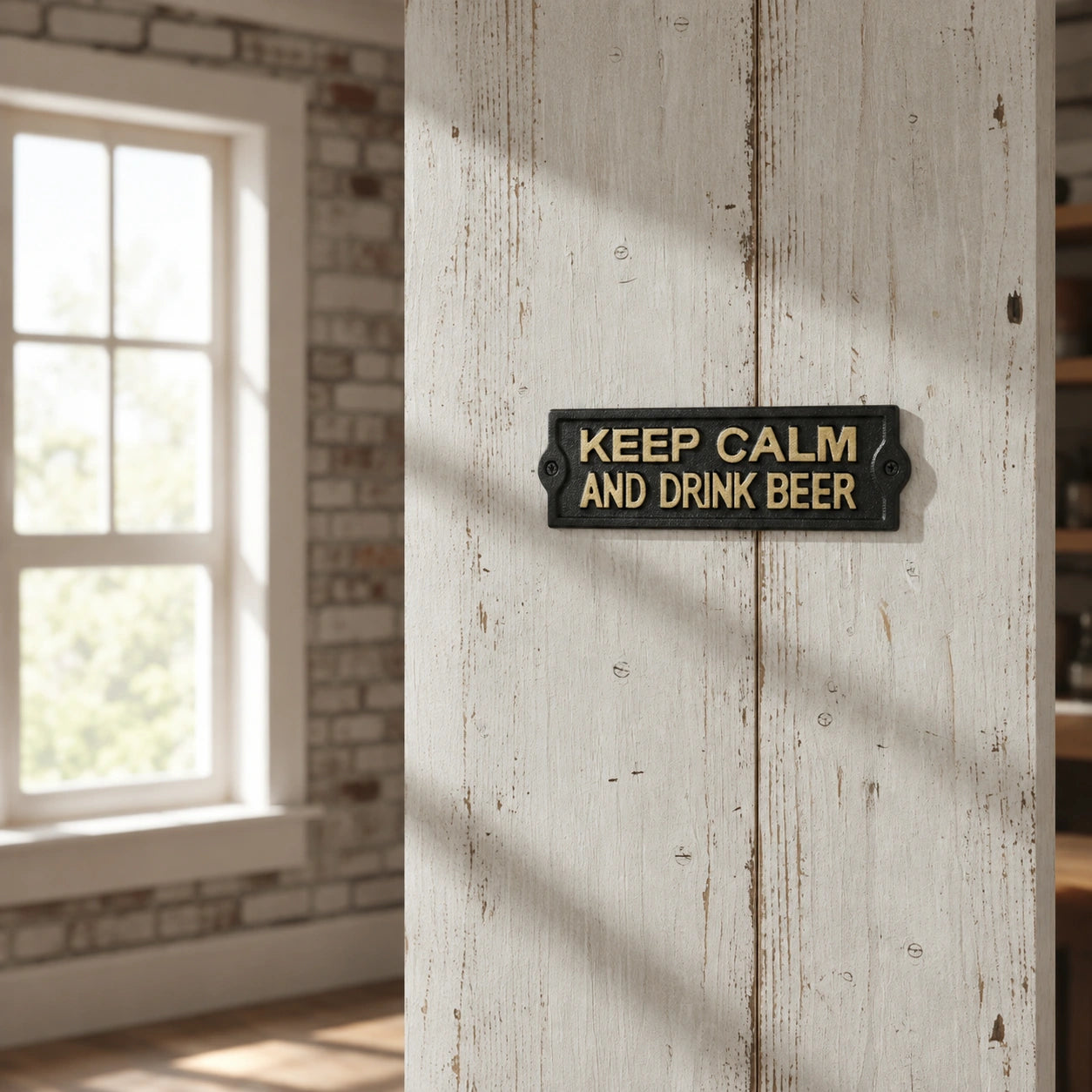 Keep Calm and Drink Beer Cast Iron Wall Plaque, Bar Decor, 8.1" 58067 shot 4