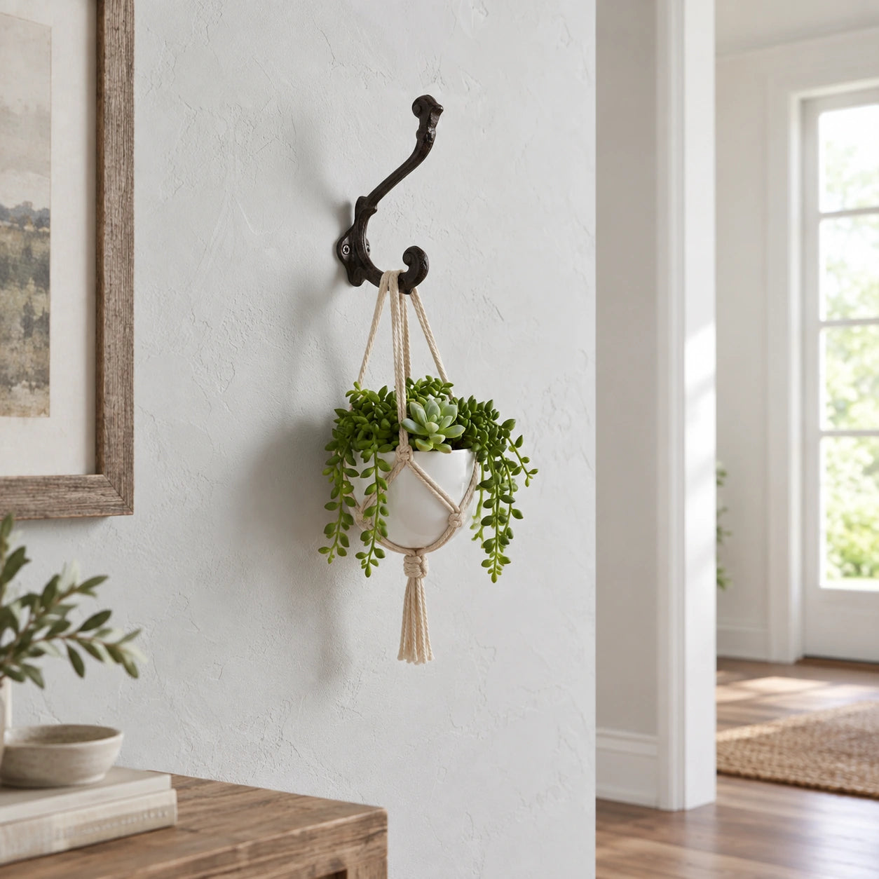 Wall Hook, Cast Iron Rustic Distressed Finish for Coats, Keys or Towels, 5.9" 58078 shot 5